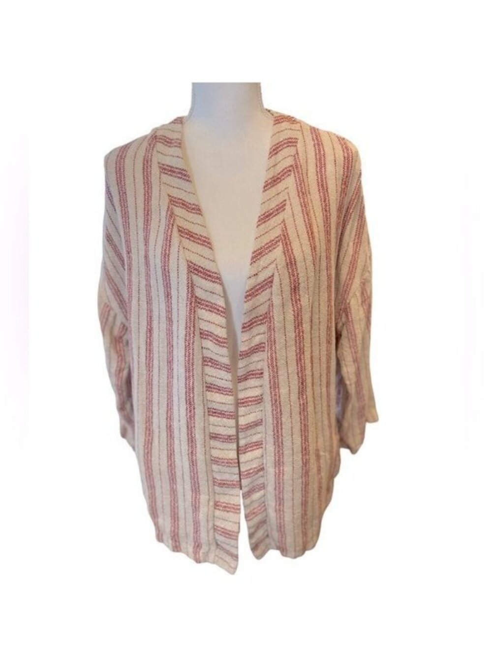 Hartford Alternative Classics Blazer Size 1 US Small 100% Linen Jacket Striped